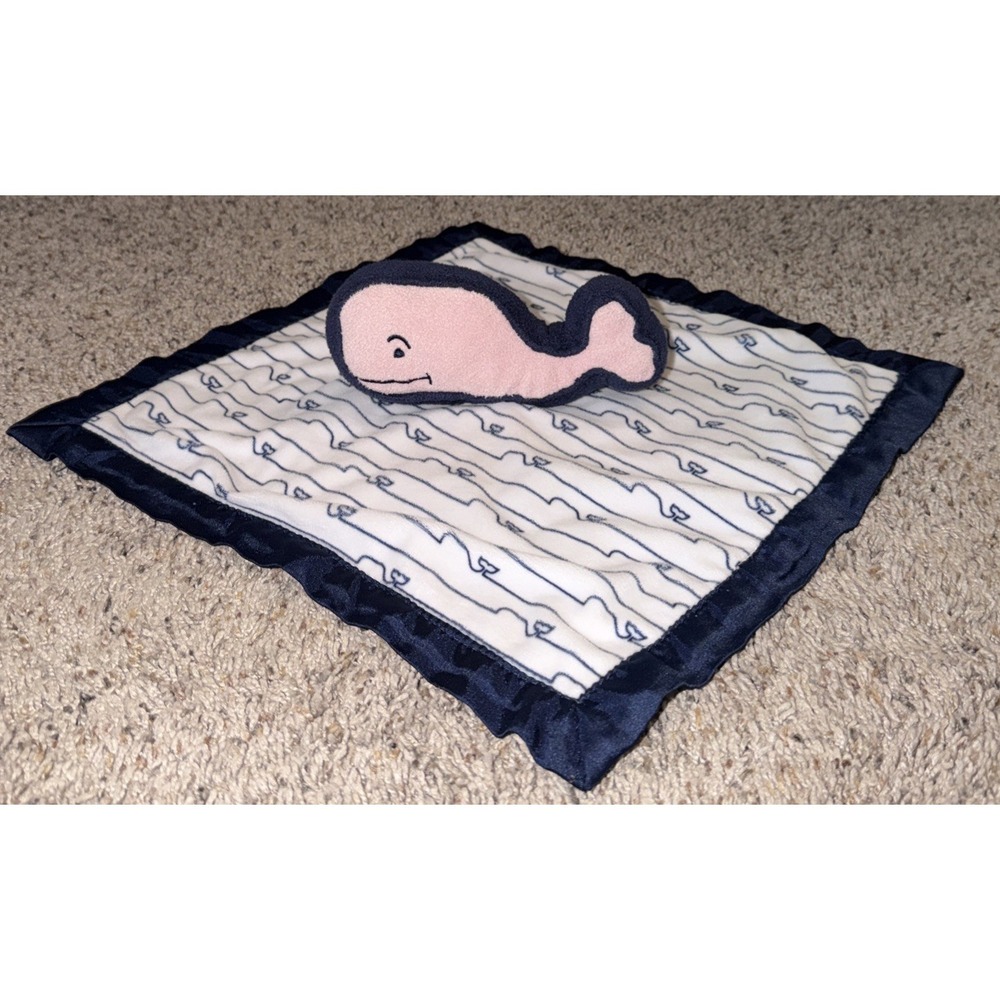 Vineyard Vines for Target Whale security blanket lovey Blue Pink